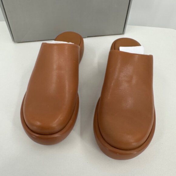Everlane The Puffa Flatform in Brown Leather sz 7.5 Women's Chunky Platform Clog - Picture 3 of 12